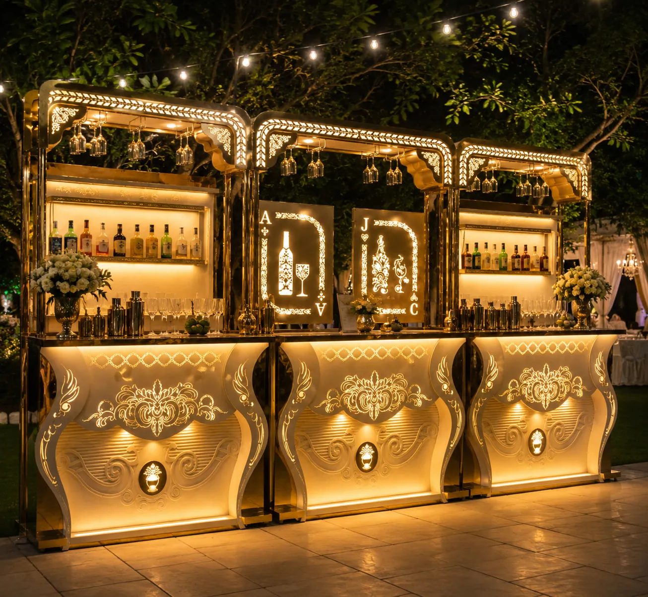 Royal Beverage Counter - luxury wedding setup by D I V Y A M®